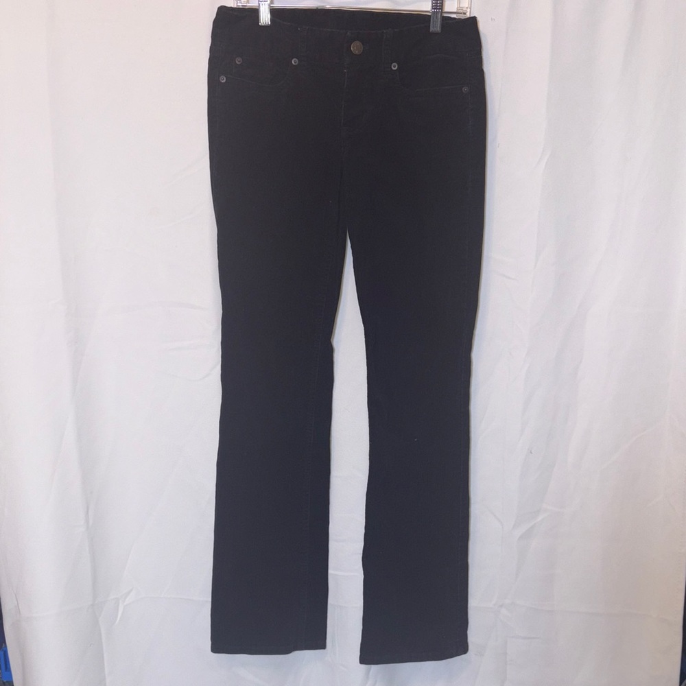 J.Crew Favorite Fit Corduroy Pants Women’s 28R Black Straight Leg Stretch